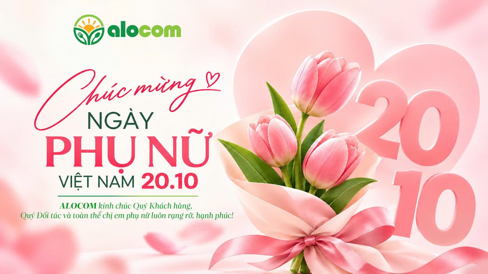 Thiệp chúc mừng ngày Phụ nữ Việt Nam 20/10 của ALOCOM